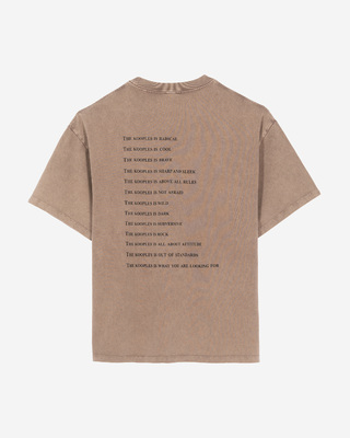 What is light brown T-shirt