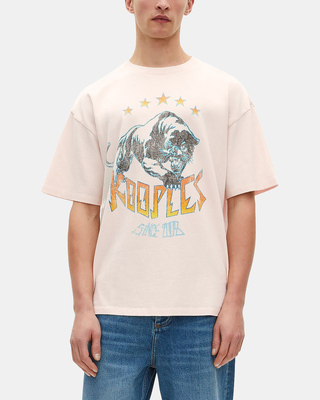 T-shirt with ecru screen print