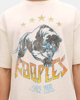 T-shirt with ecru screen print