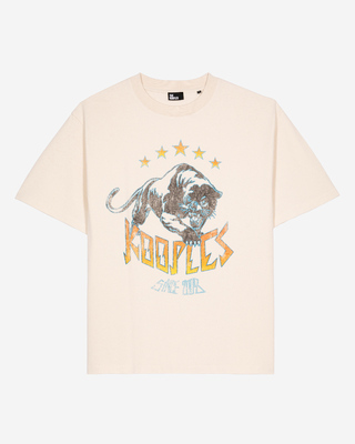 T-shirt with ecru screen print