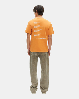 What is orange T-shirt