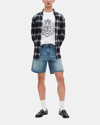 T-shirt with white screen print