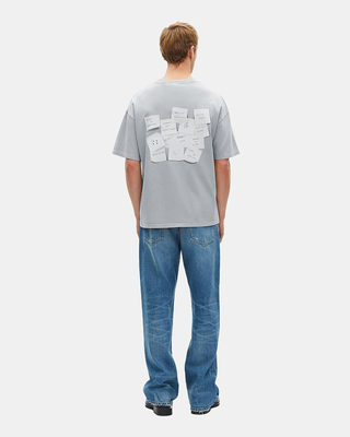T-shirt with blue screen print