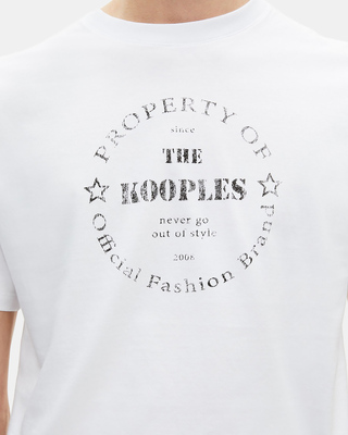 T-shirt with white screen printing