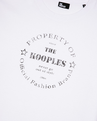 T-shirt with white screen printing