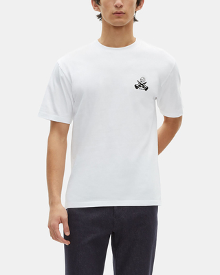 T-shirt with white flocking