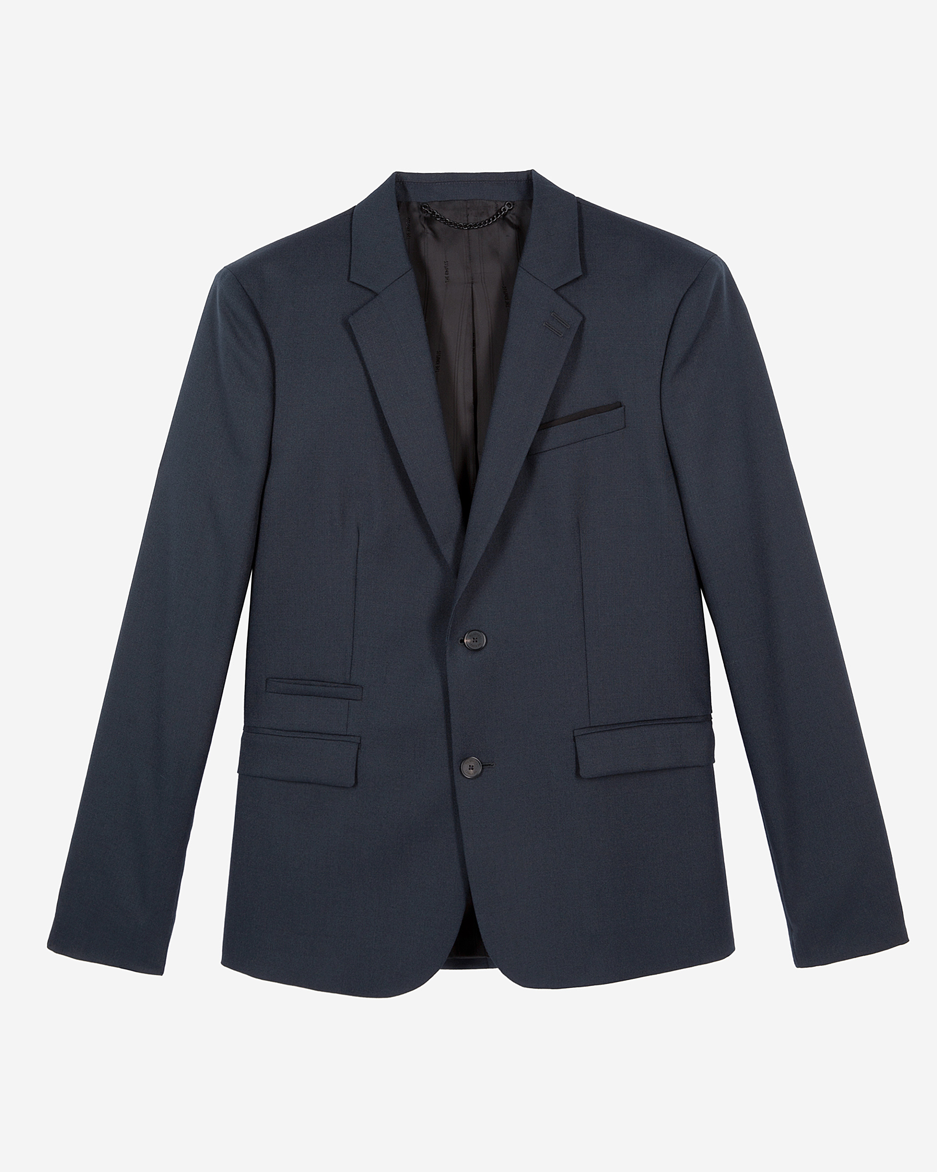 Blue wool suit jacket