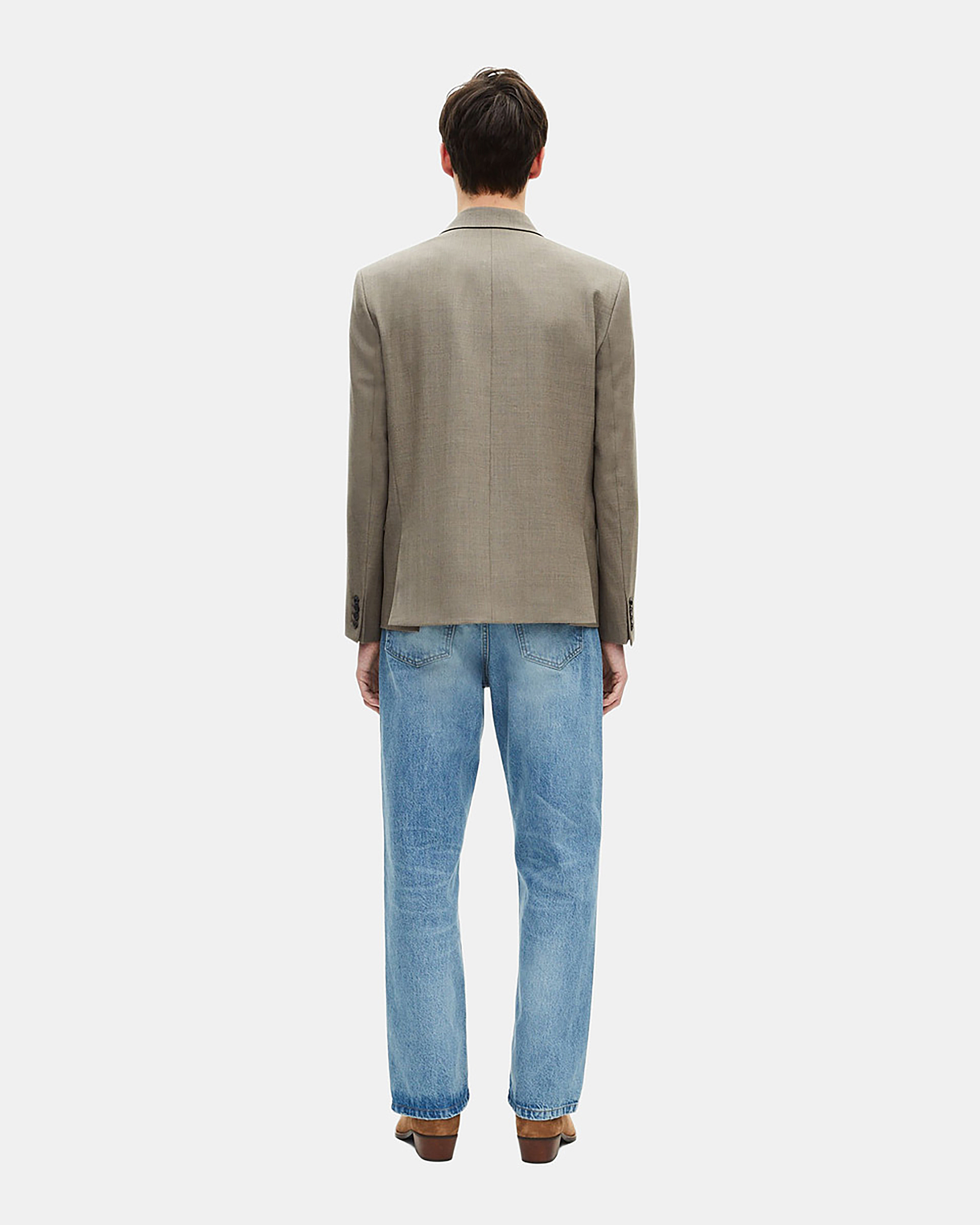 Beige wool suit jacket