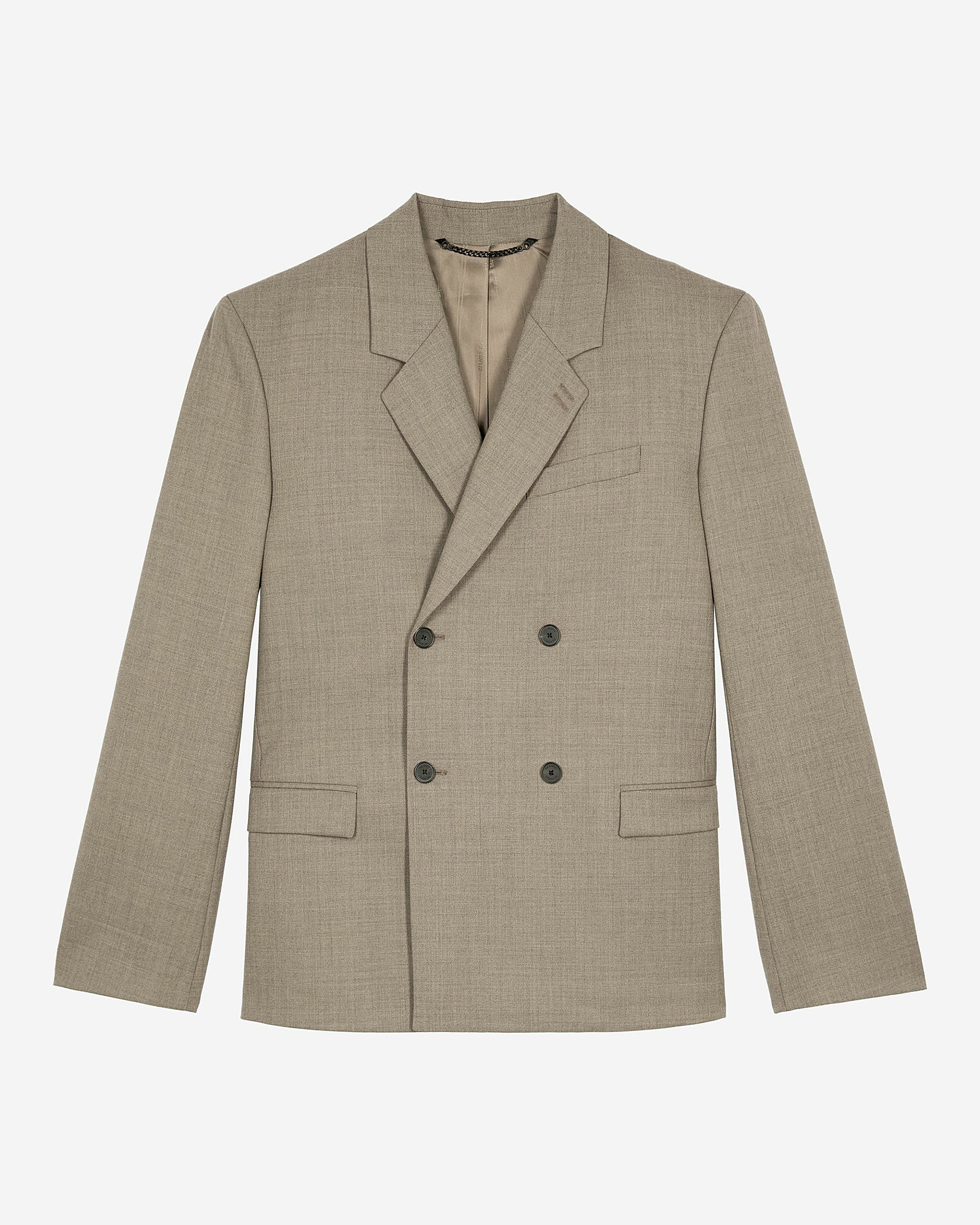 Beige wool suit jacket