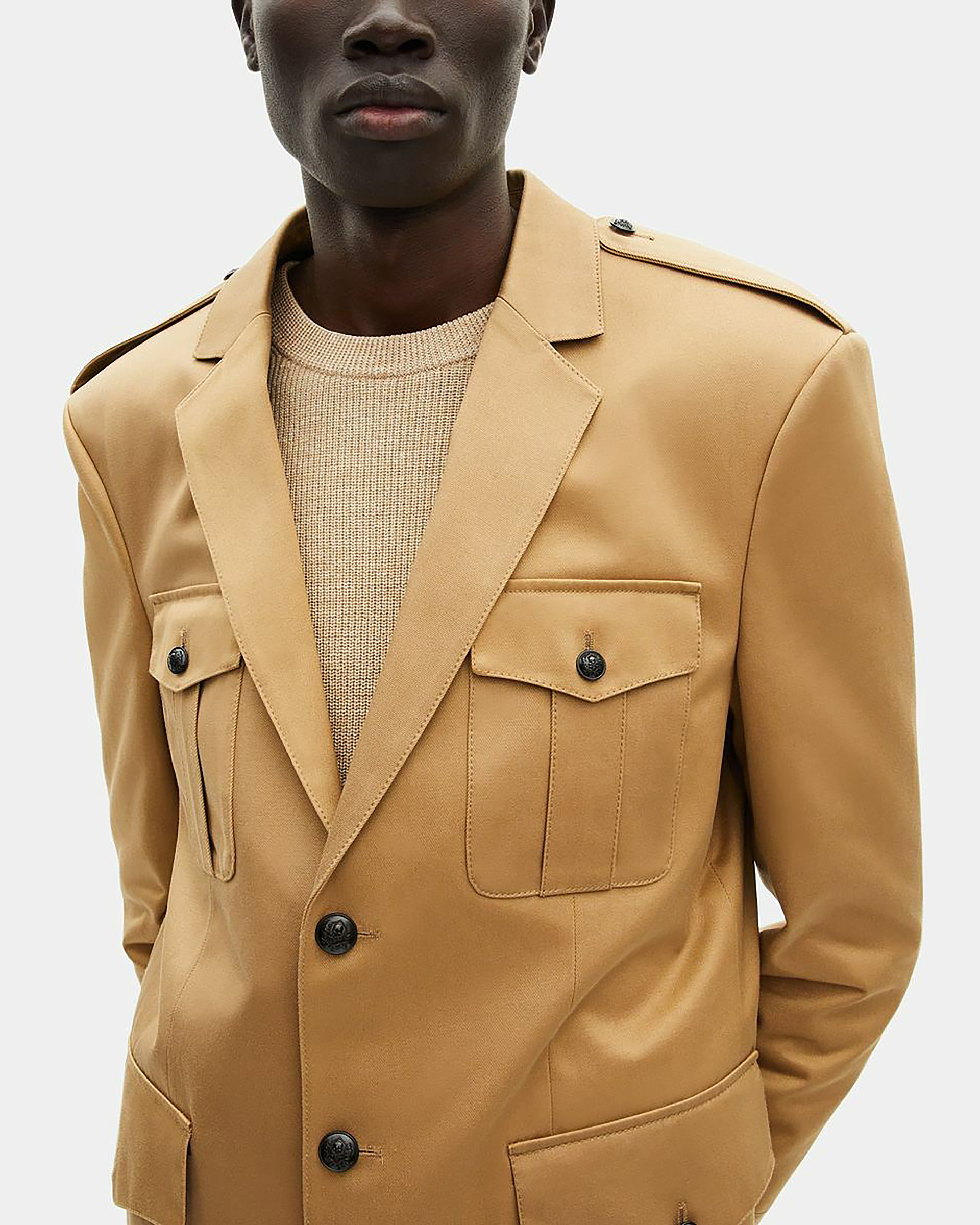 Camel cotton jacket