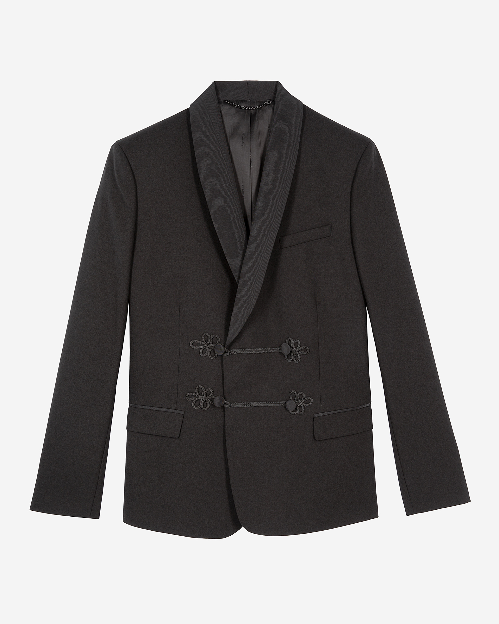 Black wool tuxedo jacket