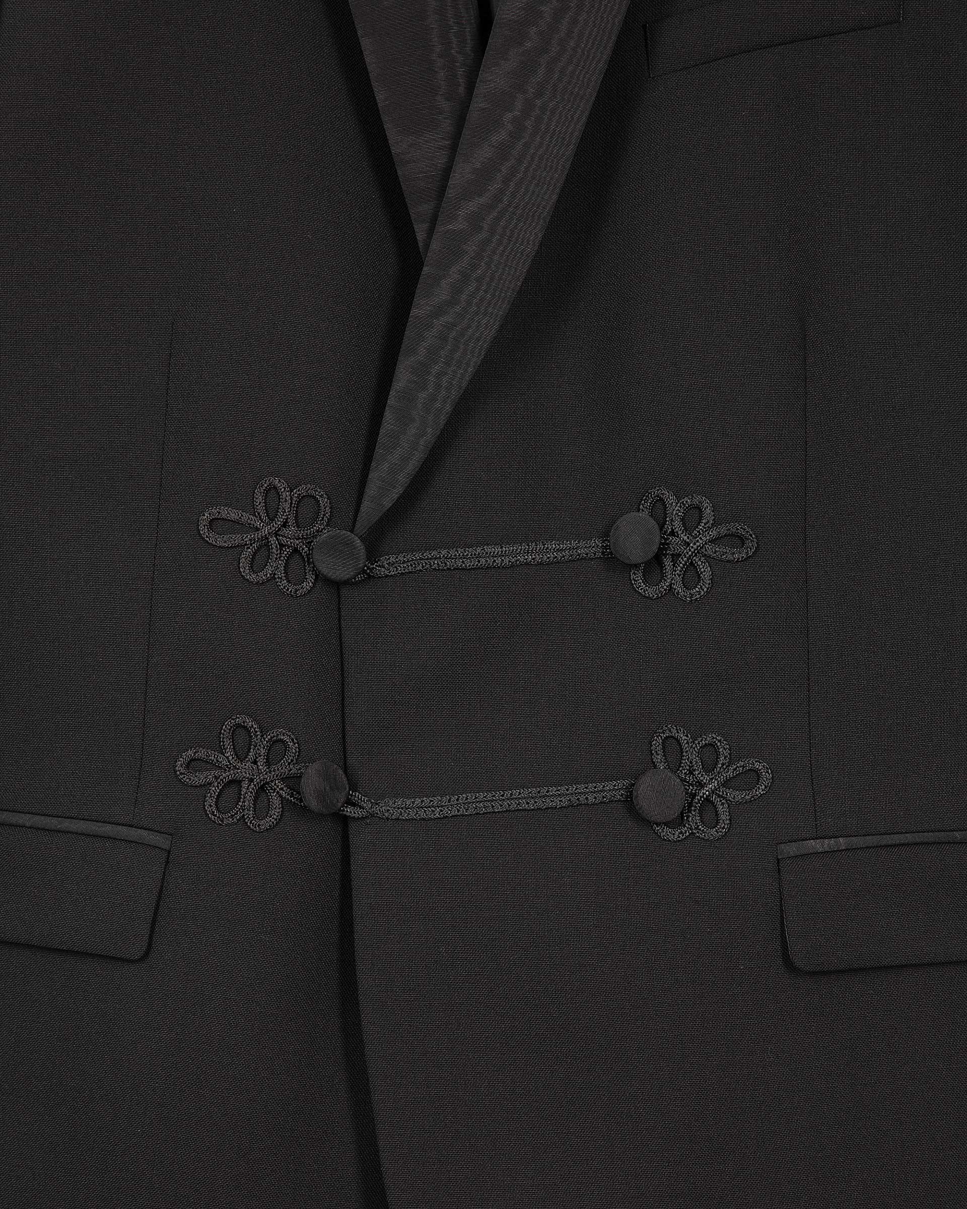 Black wool tuxedo jacket