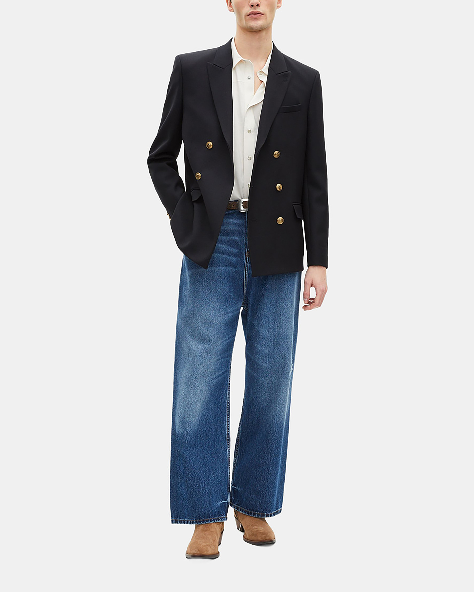 Navy blue wool jacket