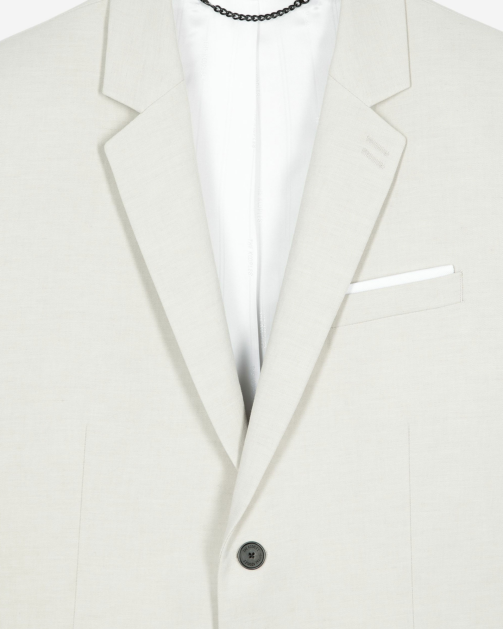 Ecru cotton & linen suit jacket