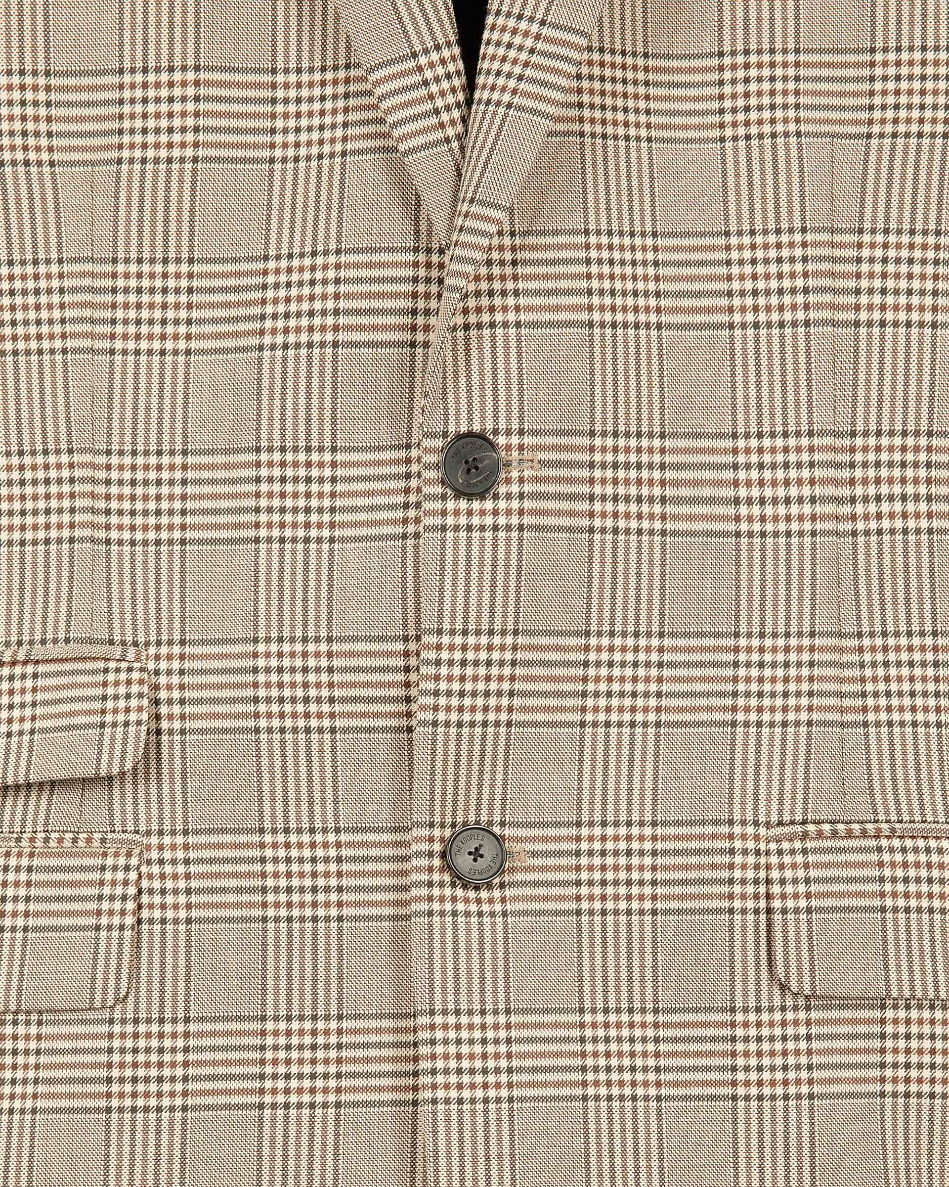 Prince of Wales beige suit jacket