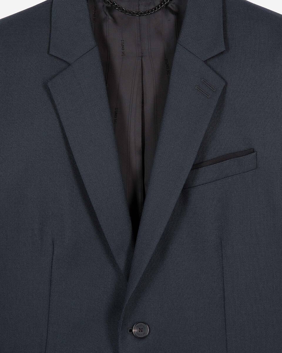 Blue wool suit jacket