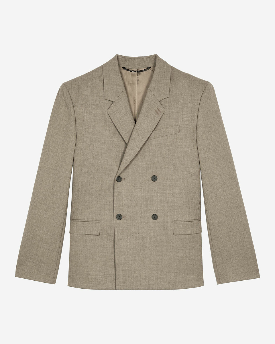 Beige wool suit jacket
