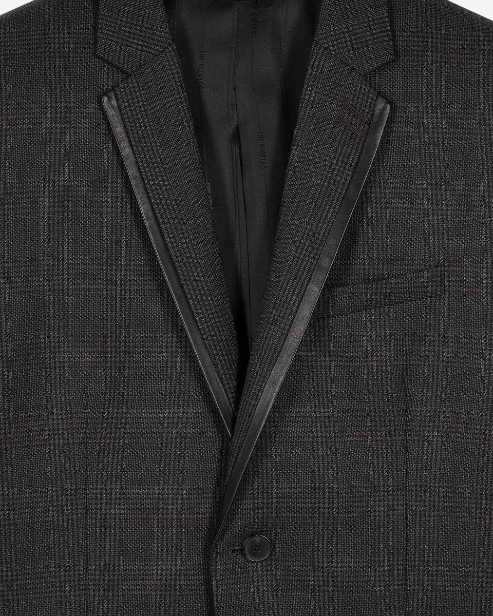 Prince of Wales grey wool suit jacket