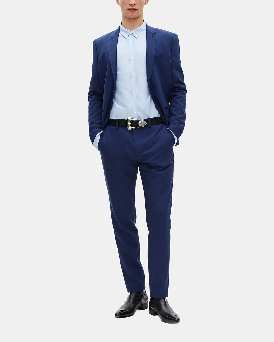Blue suit jacket
