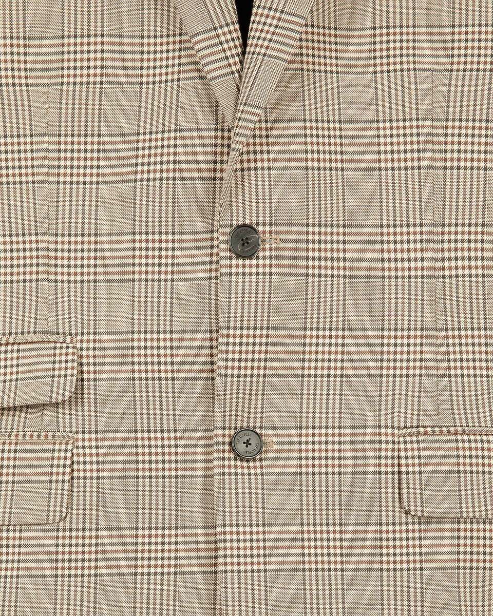 Prince of Wales beige suit jacket