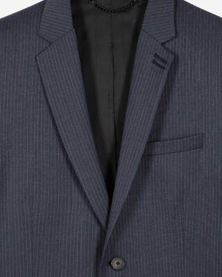 Blue striped wool suit jacket