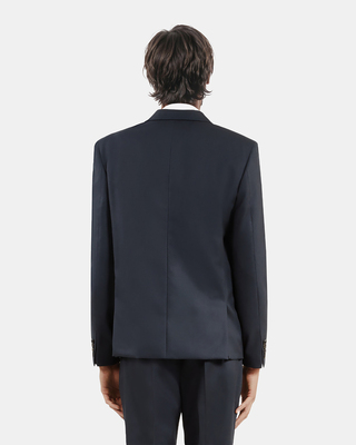 Blue wool suit jacket