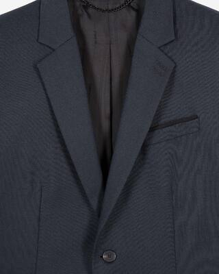 Blue wool suit jacket