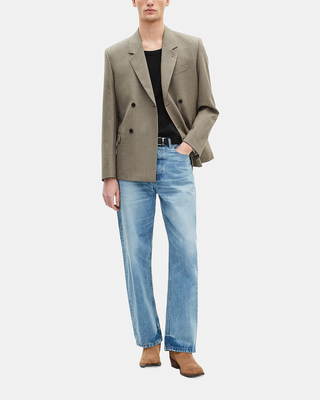 Beige wool suit jacket