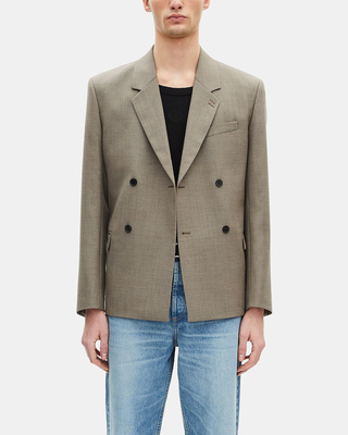 Beige wool suit jacket