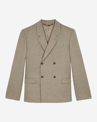 Beige wool suit jacket