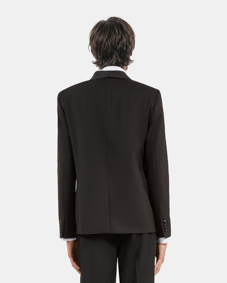 Black wool tuxedo jacket