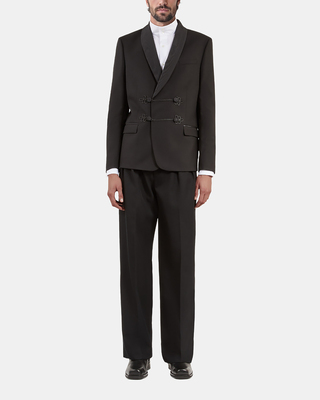 Black wool tuxedo jacket