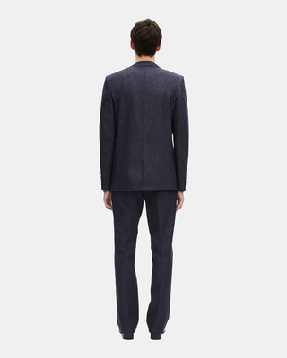Blue denim-effect suit jacket