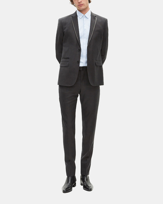 Prince of Wales grey wool suit jacket