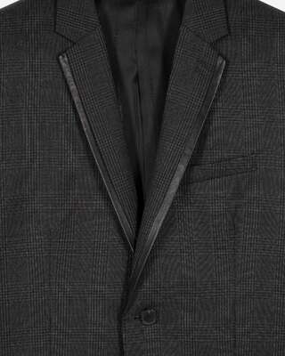 Prince of Wales grey wool suit jacket