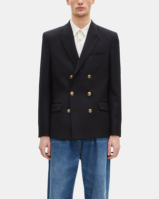 Navy blue wool jacket