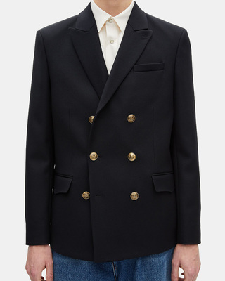 Navy blue wool jacket