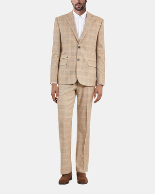 Prince of Wales beige suit jacket
