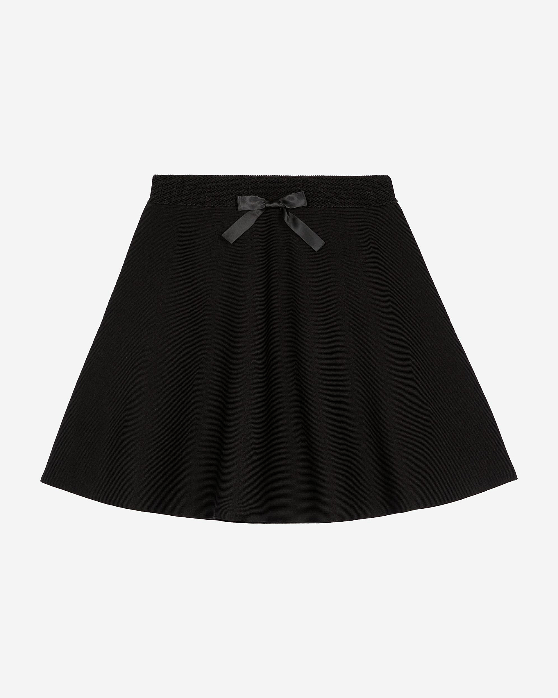 Short black mesh skirt