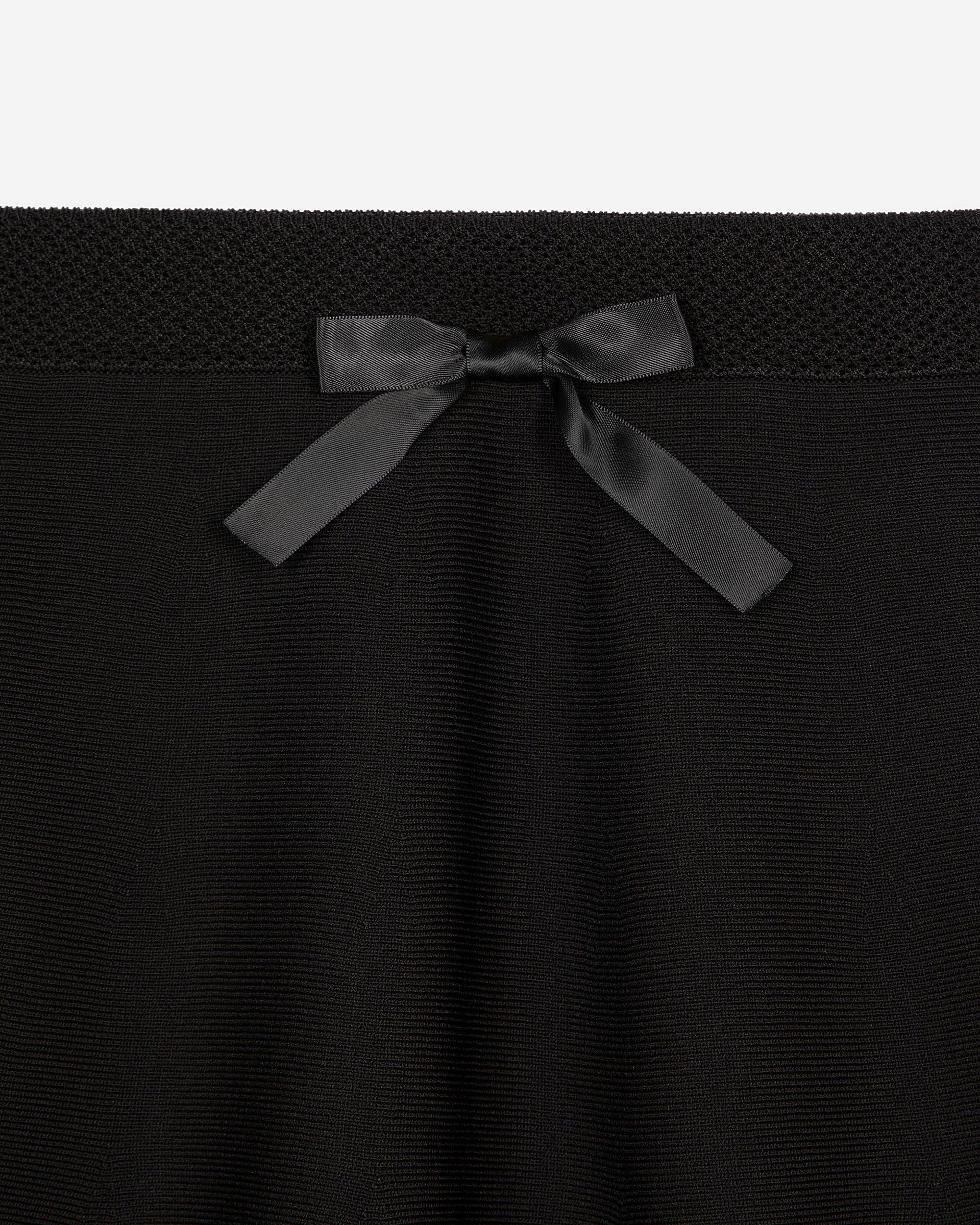 Short black mesh skirt