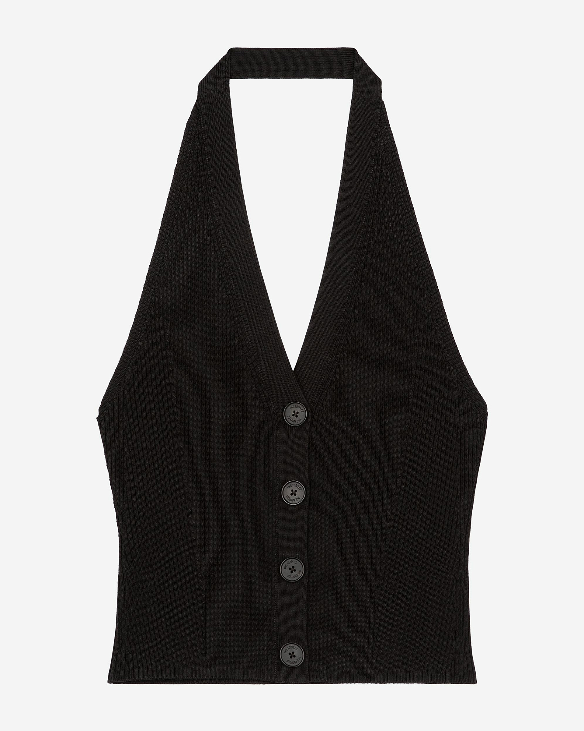 Black mesh top