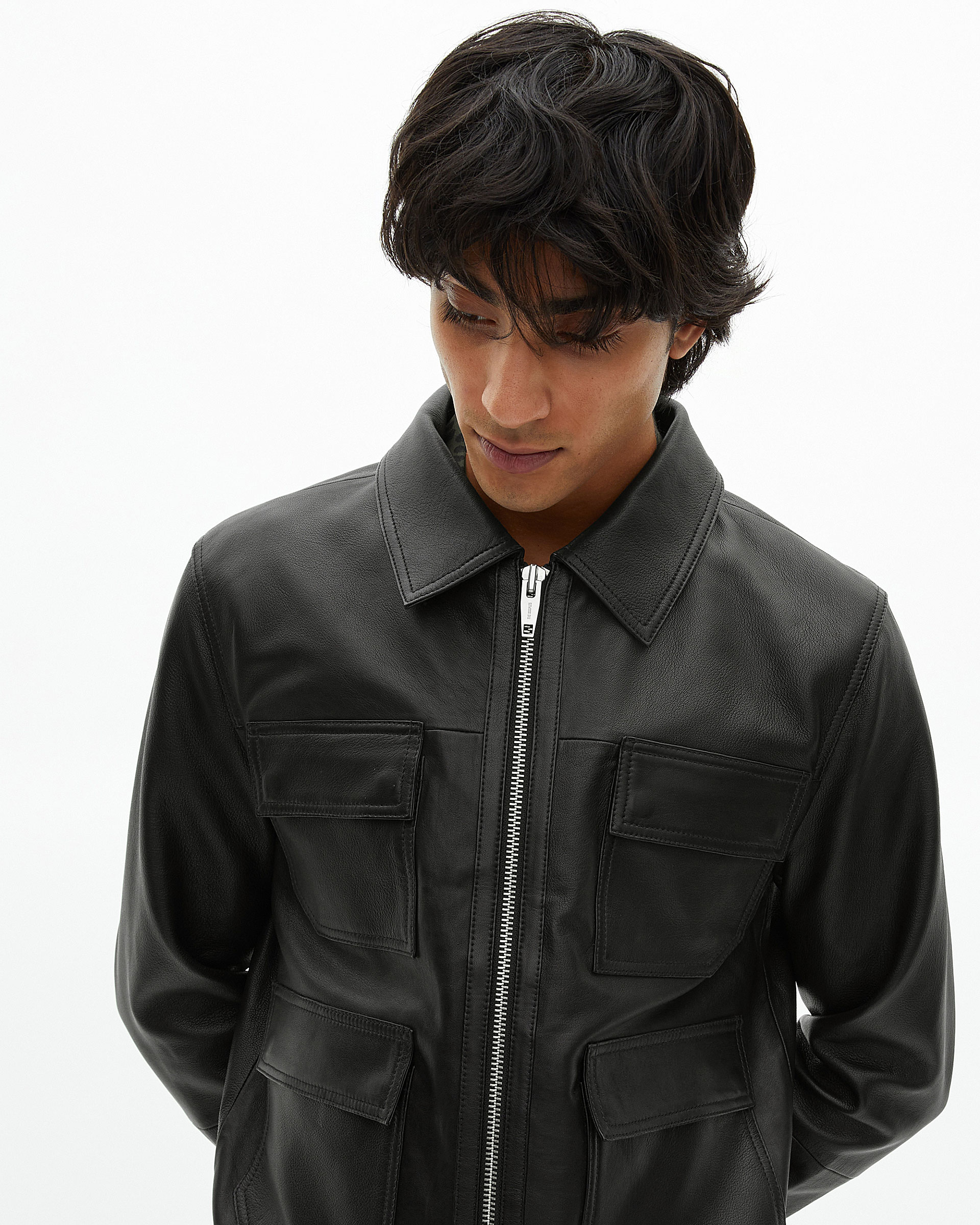 Black leather jacket