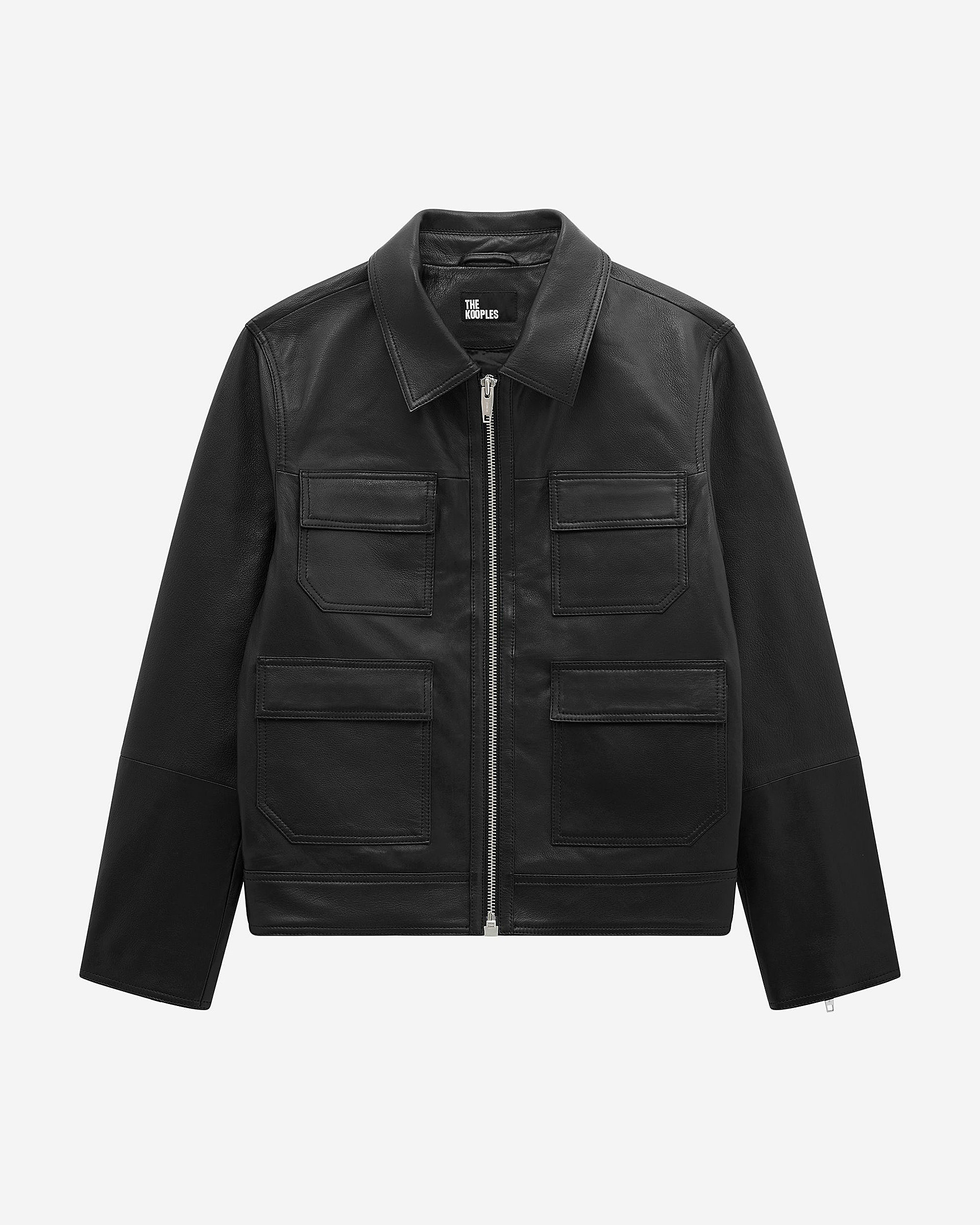 Black leather jacket