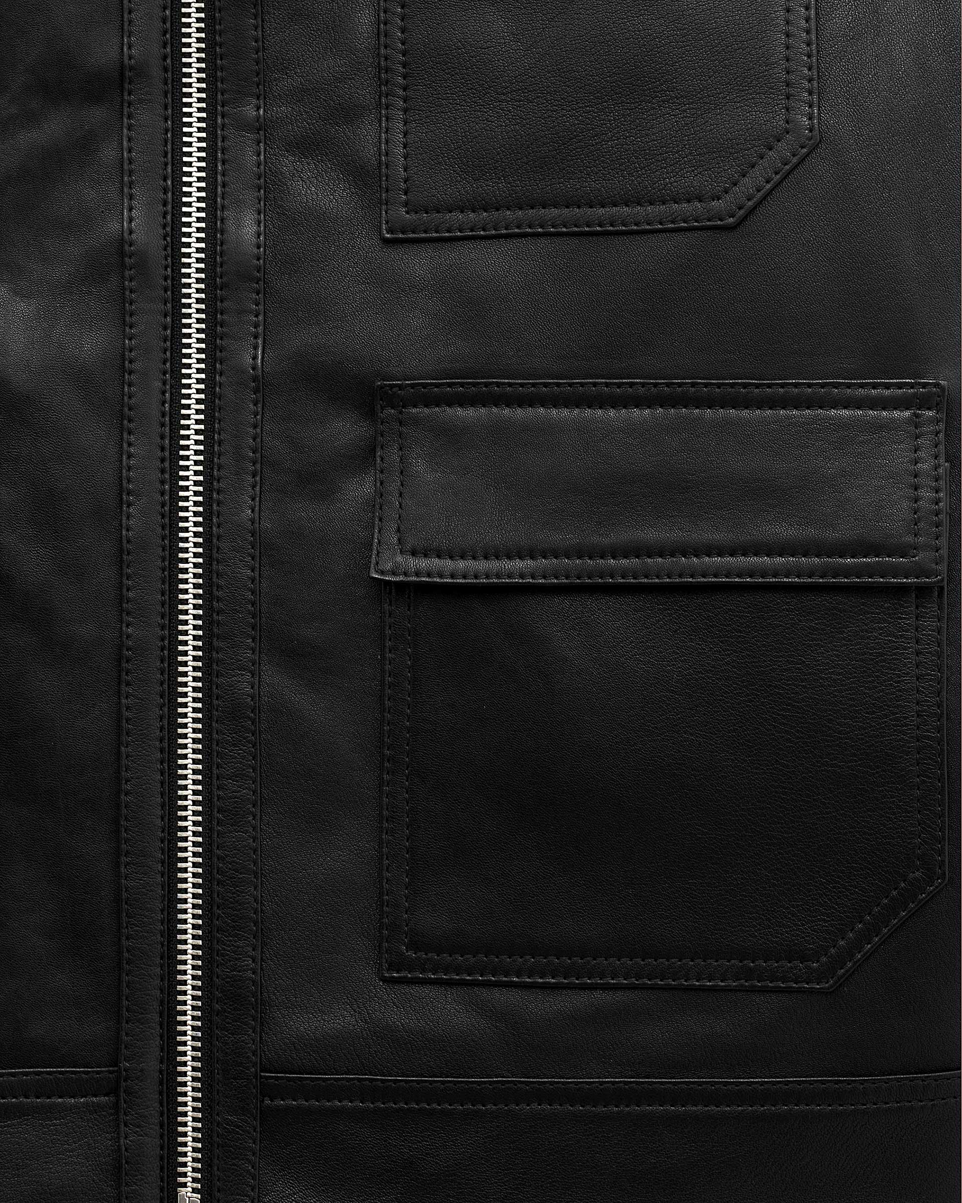 Black leather jacket