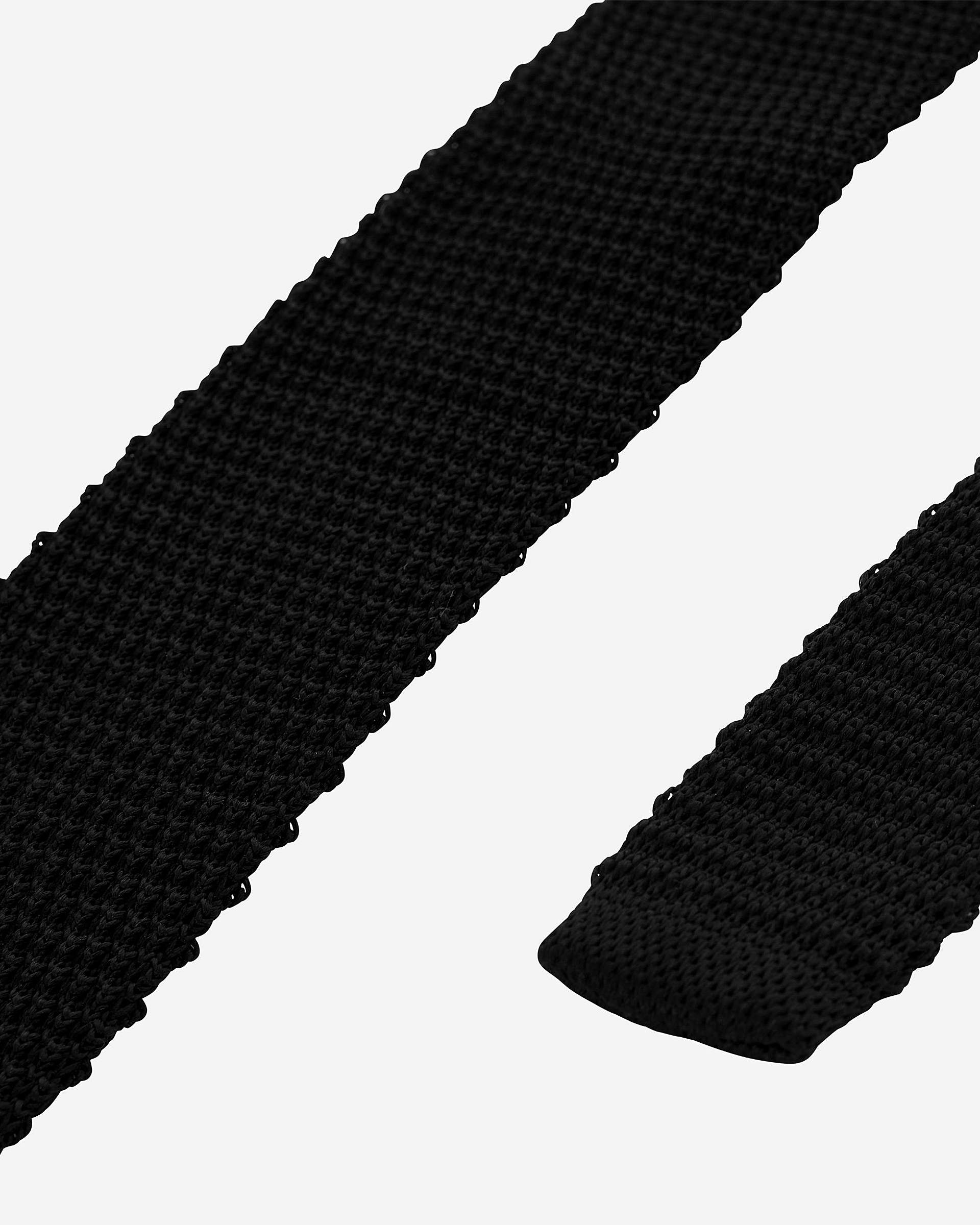 Black silk knit tie