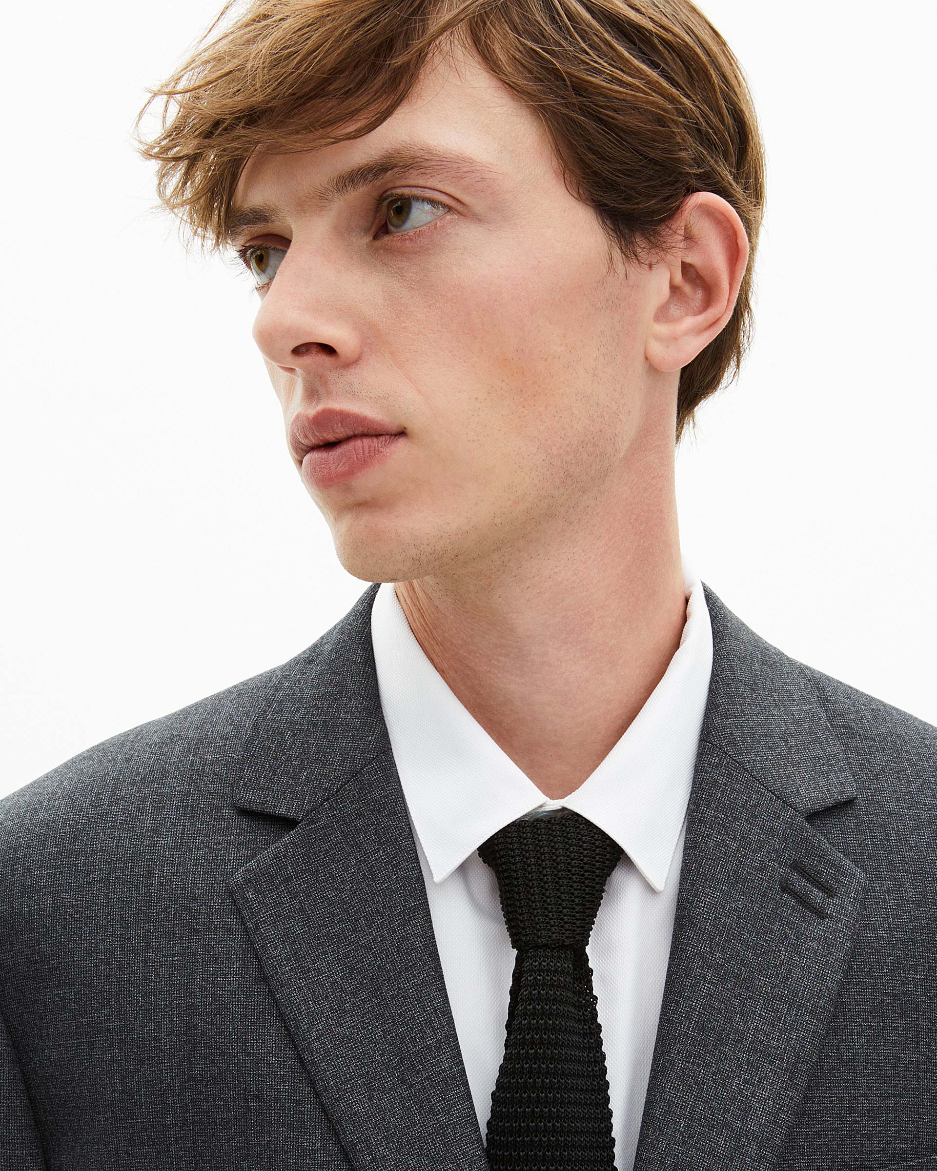 Black silk knit tie