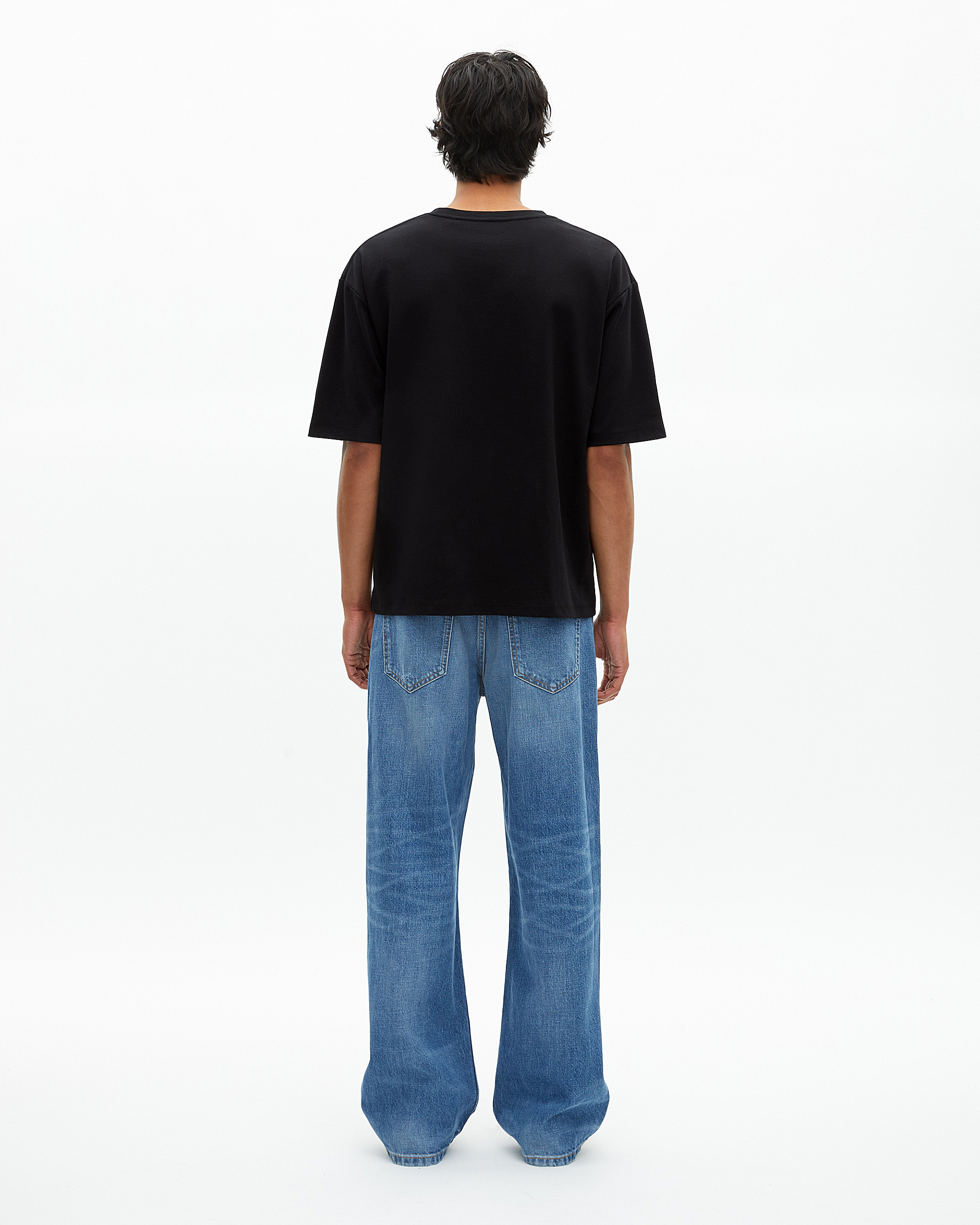 Mixed T-shirt large plain black