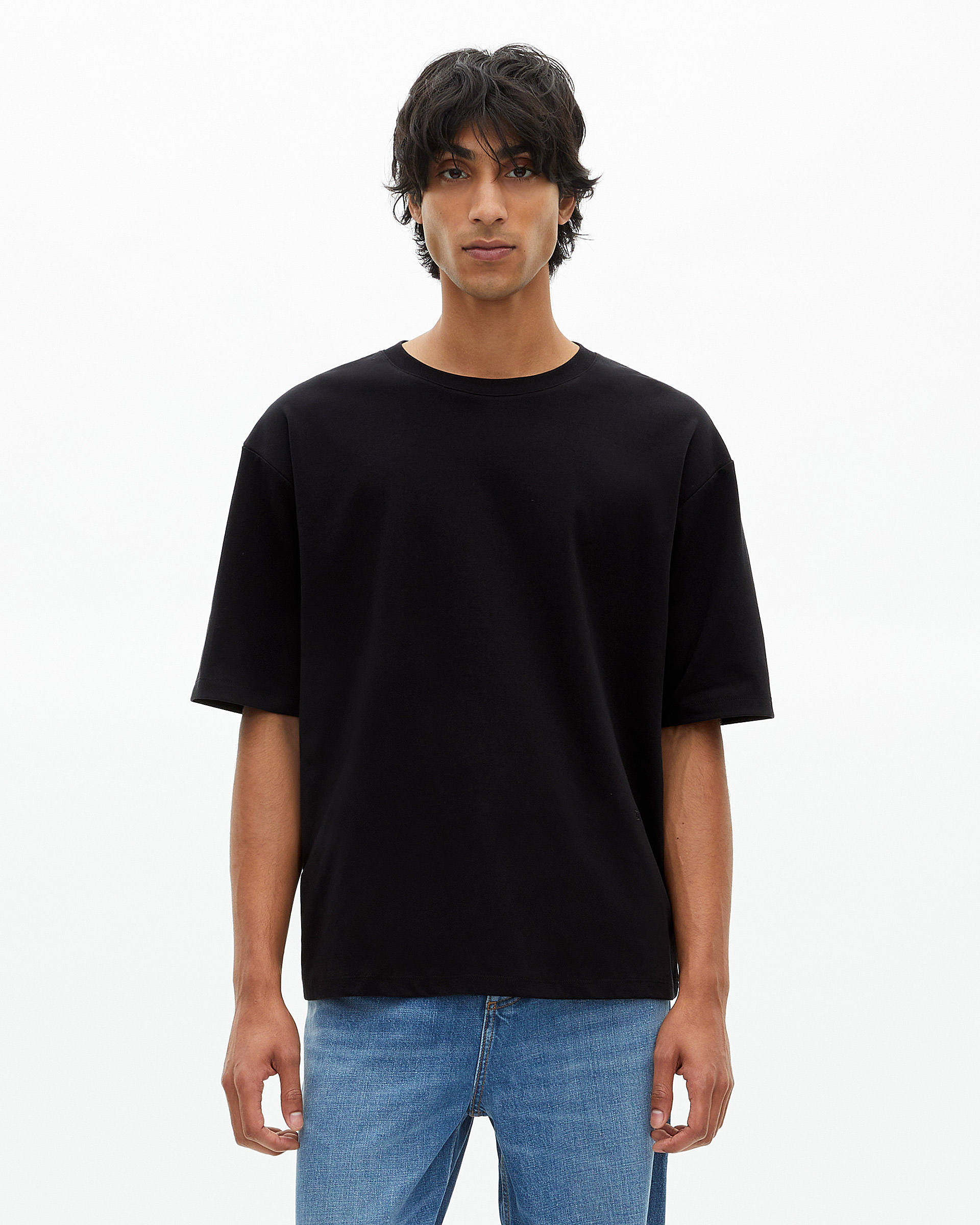 Mixed T-shirt large plain black