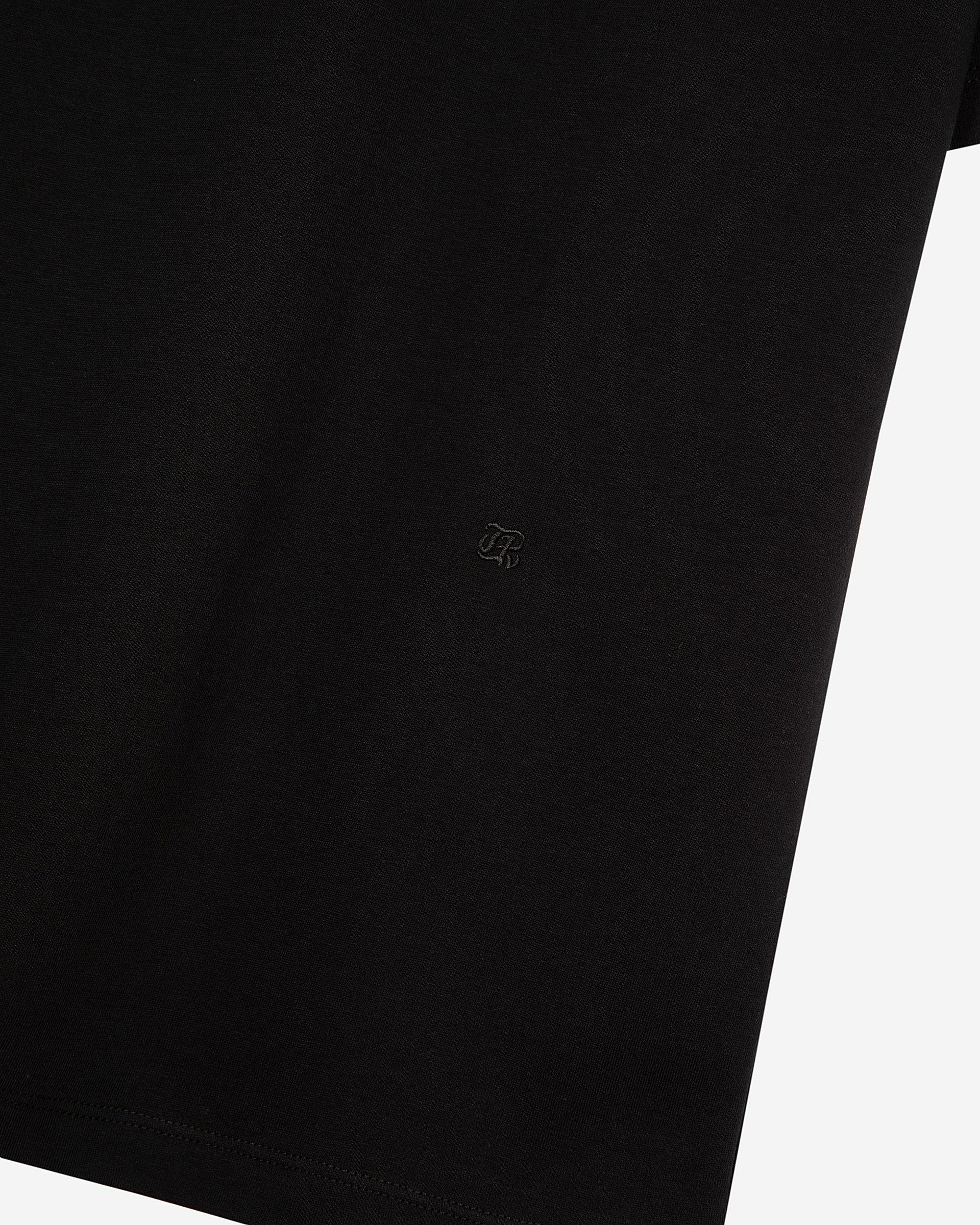 Mixed T-shirt large plain black