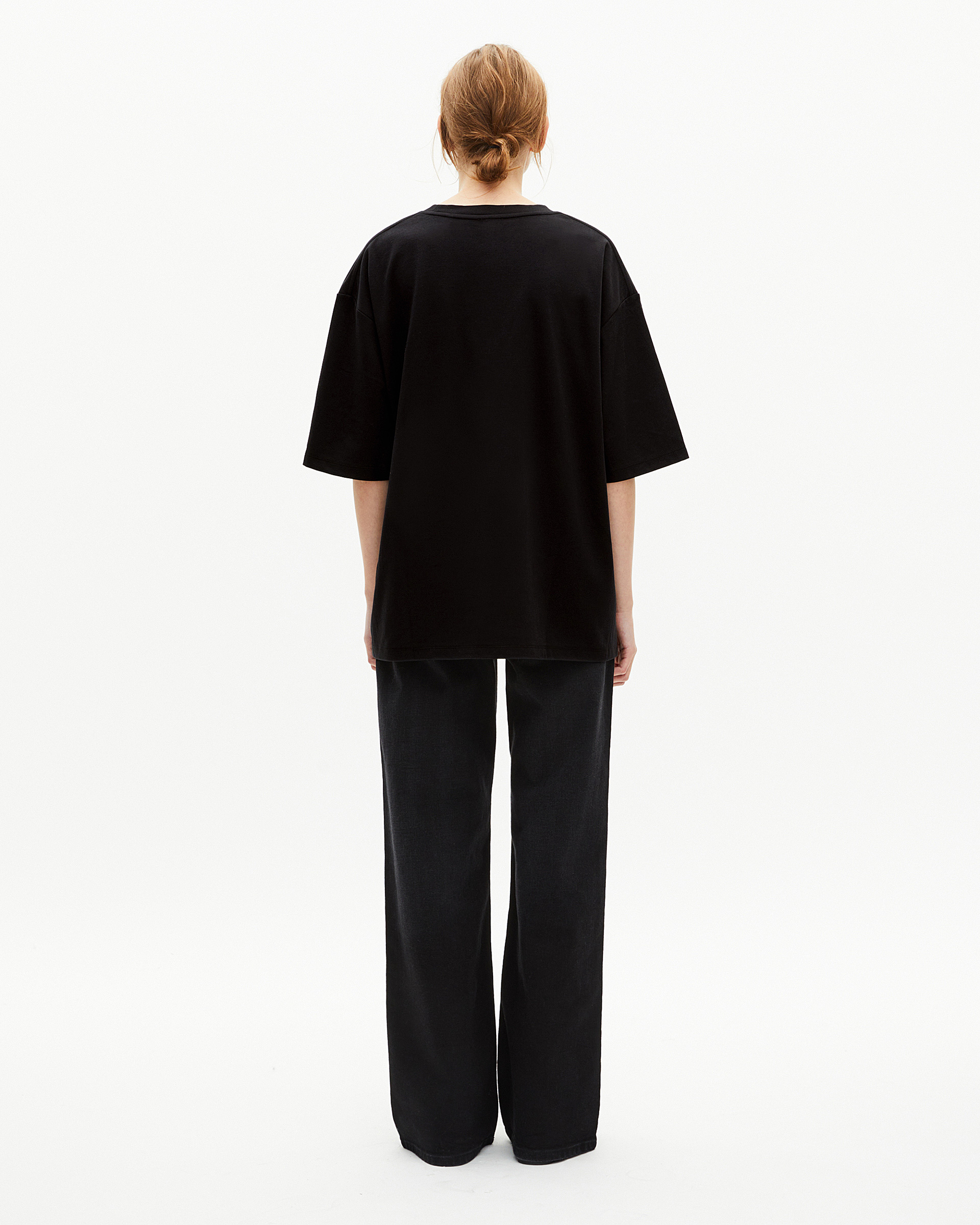 Mixed T-shirt large plain black